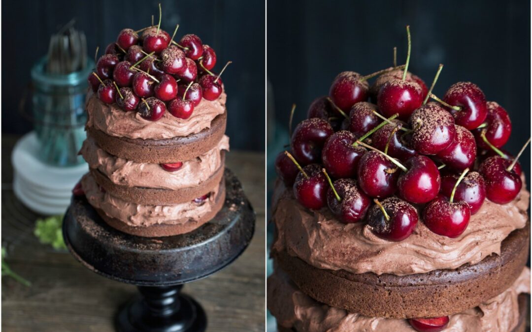 Cherry Chocolate Naked Cake